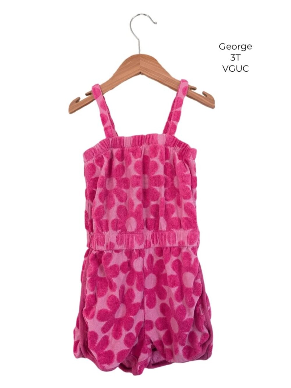 3T George Terry Cloth Floral Romper
